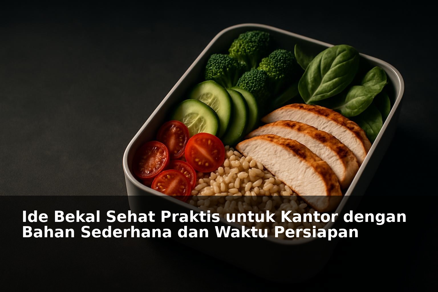 Bekal sehat praktis untuk kantor dengan bahan sederhana tersaji rapi dalam kotak makan
