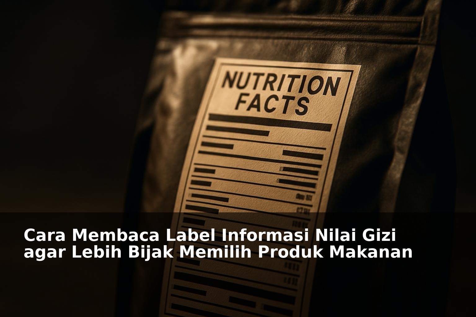 Ilustrasi cara membaca label informasi nilai gizi pada kemasan makanan