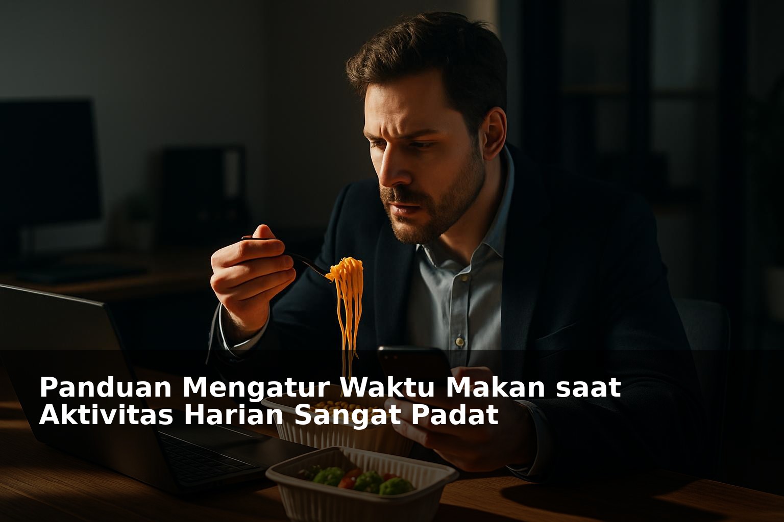 Orang sibuk mengatur waktu makan di tengah aktivitas harian yang padat